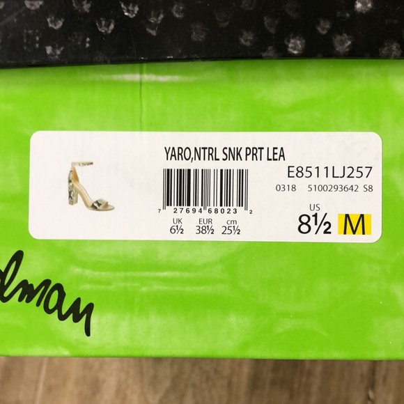 Sam Edelman Yaro Leather Snake print Square heels - Picture 5 of 14